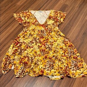 Floral Tiered Swing Dress